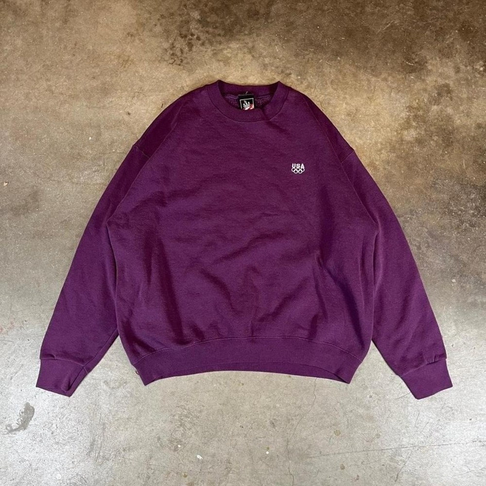 Vintage‎ USA Olympic Sweatshirt Purple Crewneck 90s JCPenney mens XL